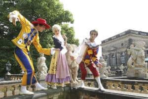 Historischer Stadtrundgang durch Dresdens historische Altstadt im historischen Kostüm 